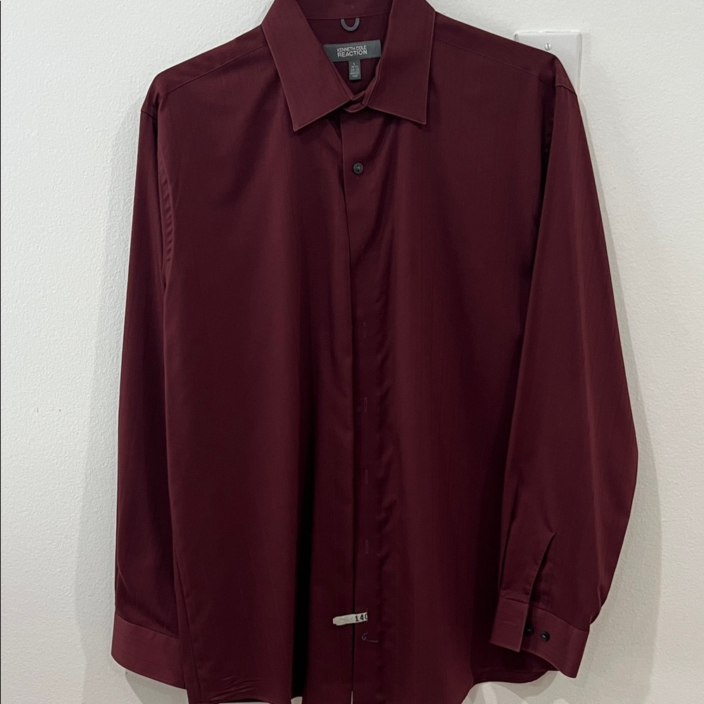 Kenneth Cole Reaction Men's Deep Burgundy Dress Shirt